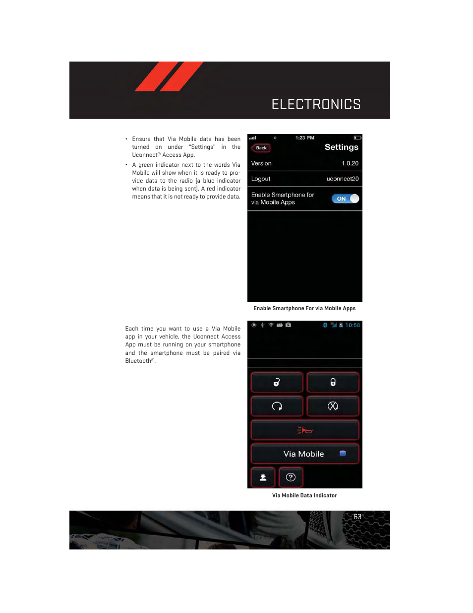 Electronics | Dodge 2014 Durango - User Guide User Manual | Page 65 / 188