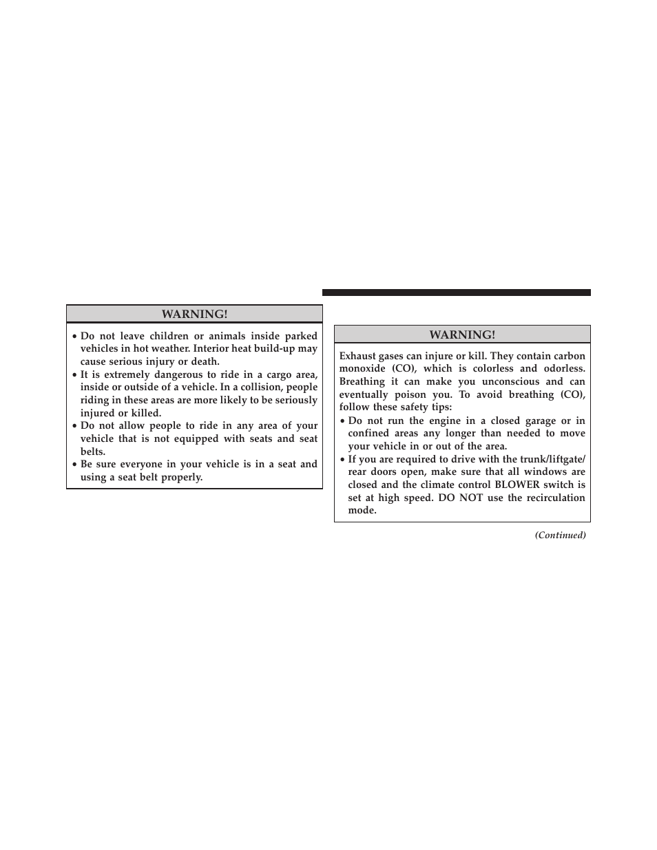 Exhaust gas | Dodge 2014 Grand_Caravan - Owner Manual User Manual | Page 122 / 698