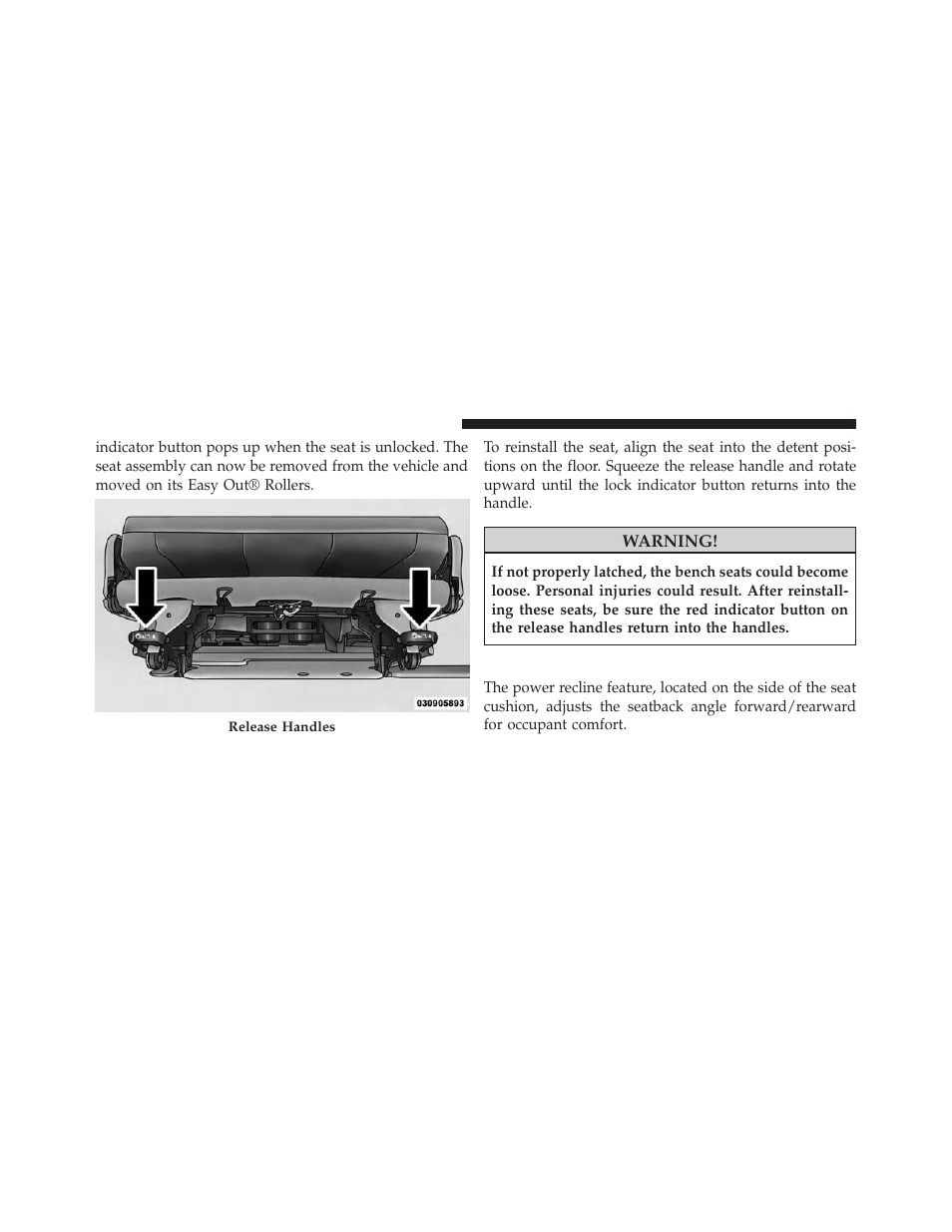 Third row power recline — if equipped | Dodge 2014 Grand_Caravan - Owner Manual User Manual | Page 212 / 698