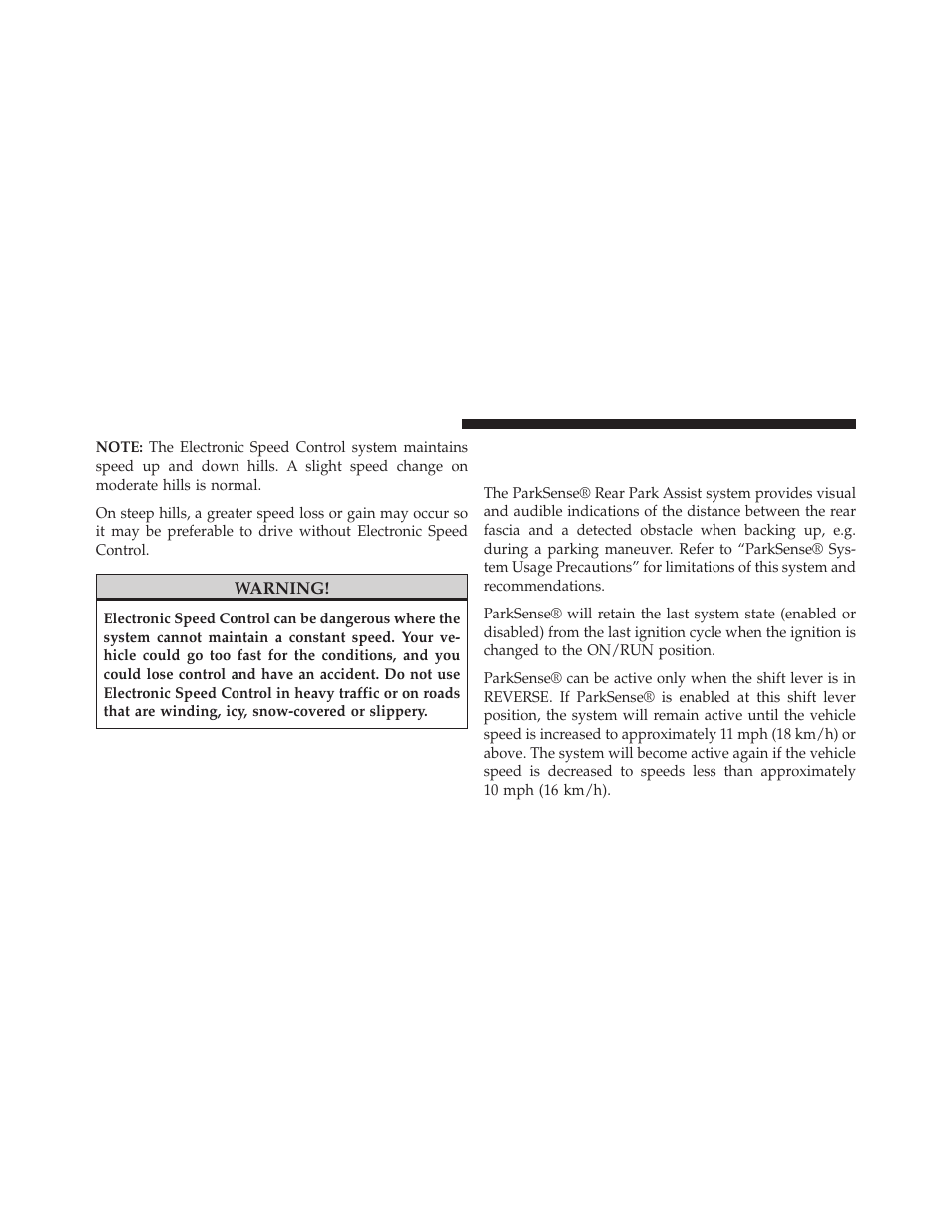 Parksense® rear park assist — if equipped, Parksense® rear park assist — if, Equipped | Dodge 2014 Grand_Caravan - Owner Manual User Manual | Page 246 / 698