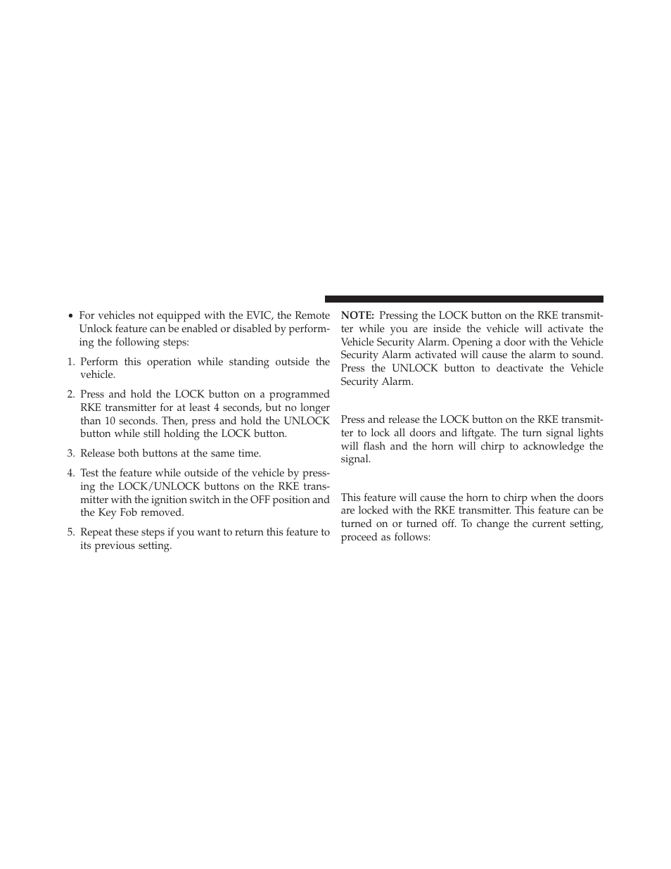 Remote lock doors and liftgate, Sound horn with remote lock | Dodge 2014 Grand_Caravan - Owner Manual User Manual | Page 26 / 698