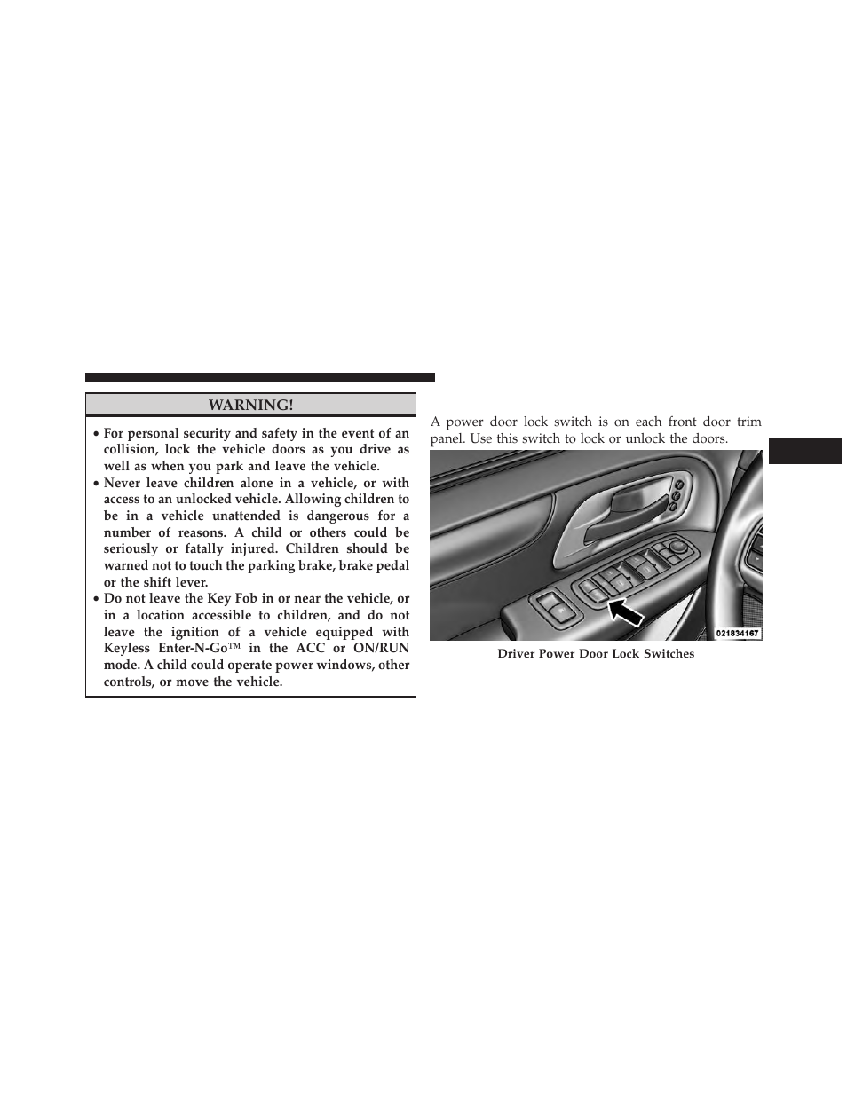 Power door locks — if equipped | Dodge 2014 Grand_Caravan - Owner Manual User Manual | Page 39 / 698