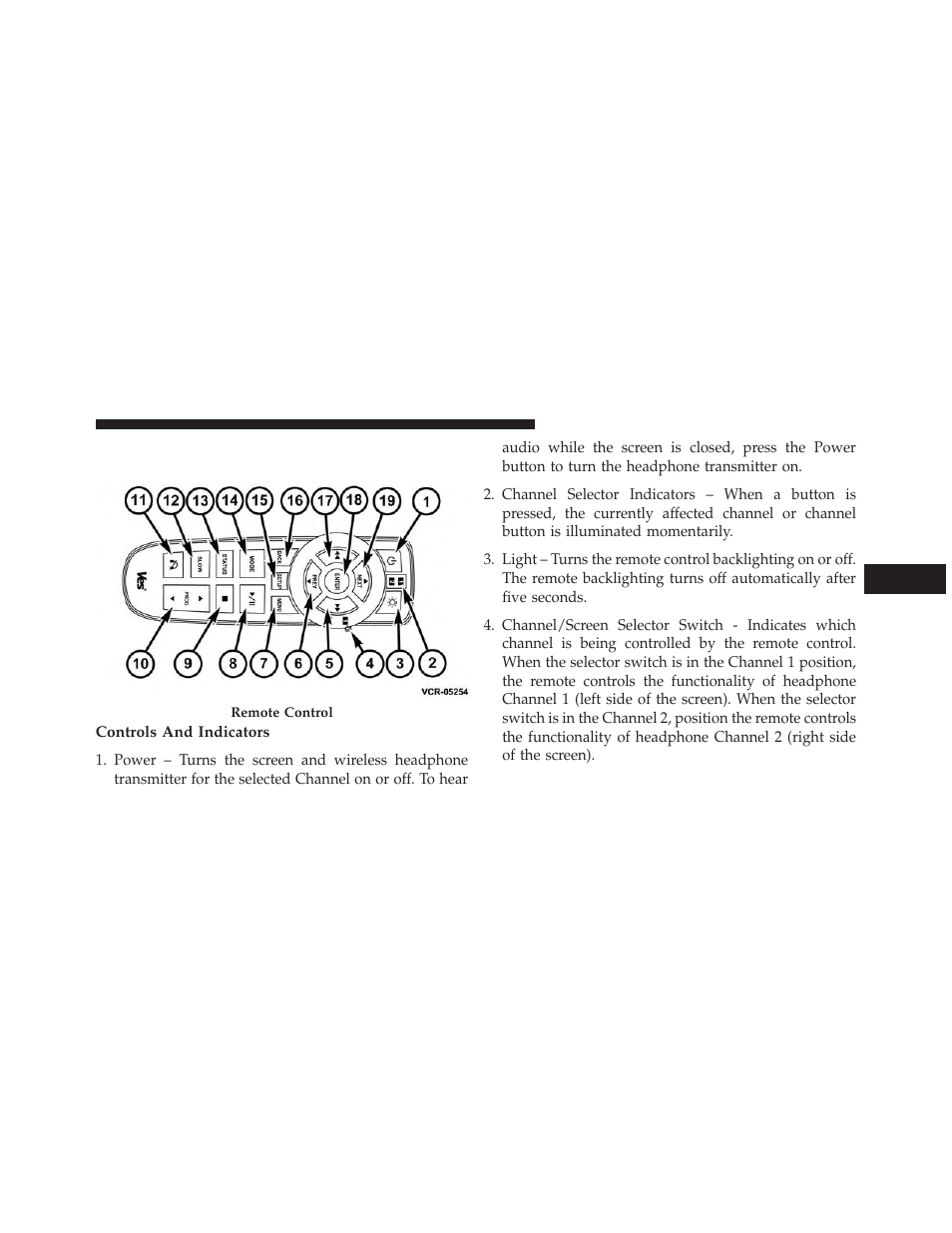 Ves™ remote control — if equipped, Controls and indicators | Dodge 2014 Grand_Caravan - Owner Manual User Manual | Page 403 / 698