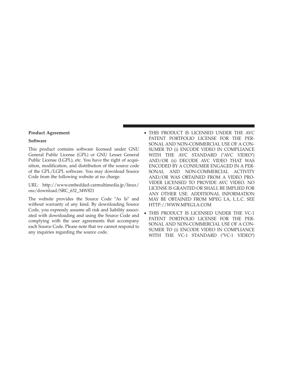 Product agreement | Dodge 2014 Grand_Caravan - Owner Manual User Manual | Page 430 / 698