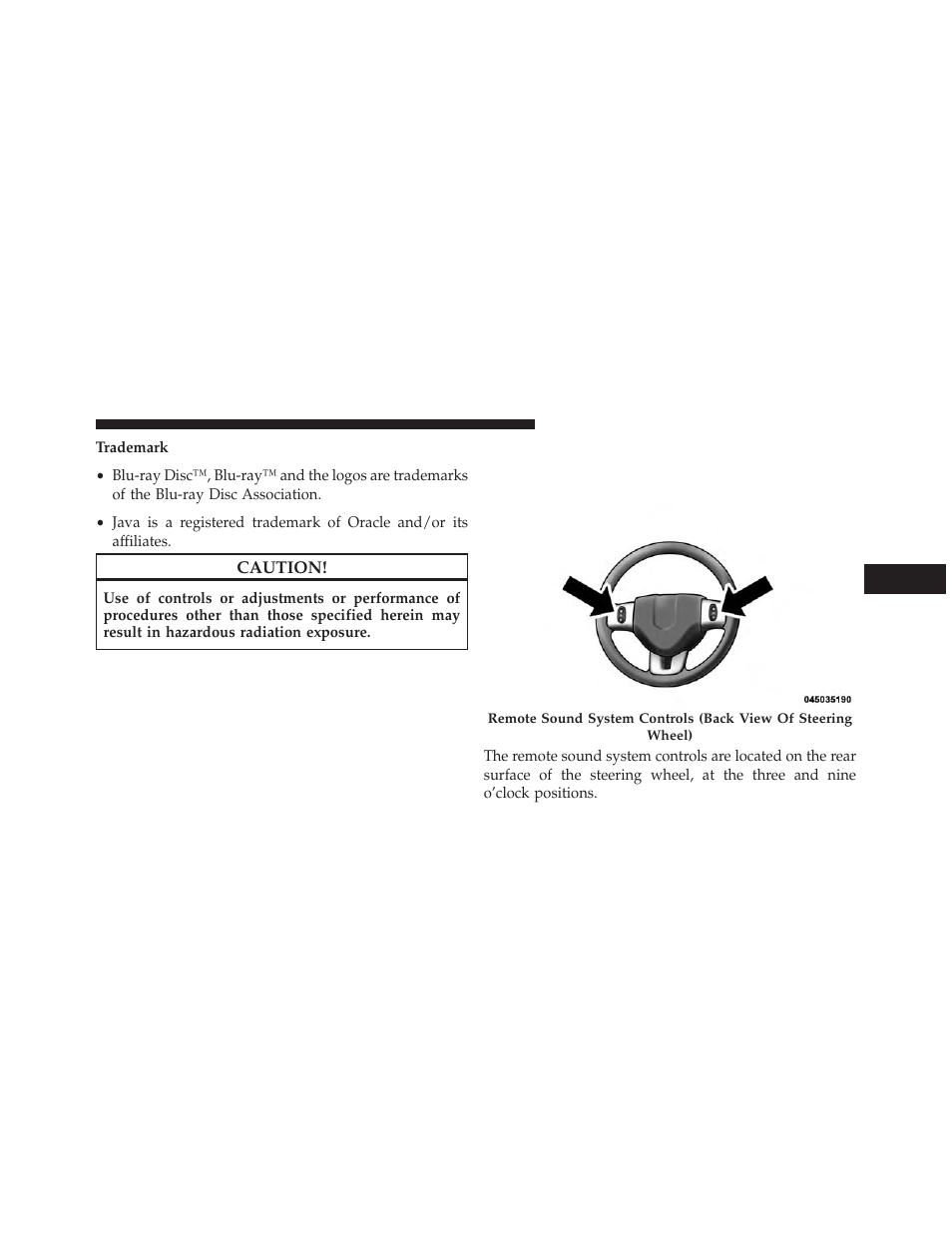 Steering wheel audio controls — if equipped, Steering wheel audio controls — if, Equipped | Dodge 2014 Grand_Caravan - Owner Manual User Manual | Page 433 / 698