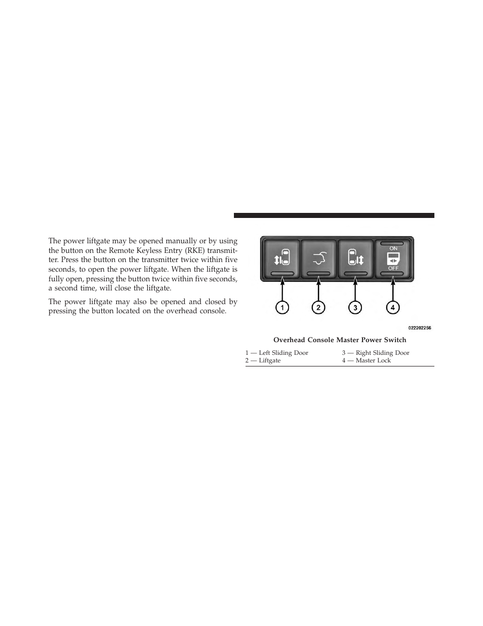 Power liftgate — if equipped | Dodge 2014 Grand_Caravan - Owner Manual User Manual | Page 56 / 698
