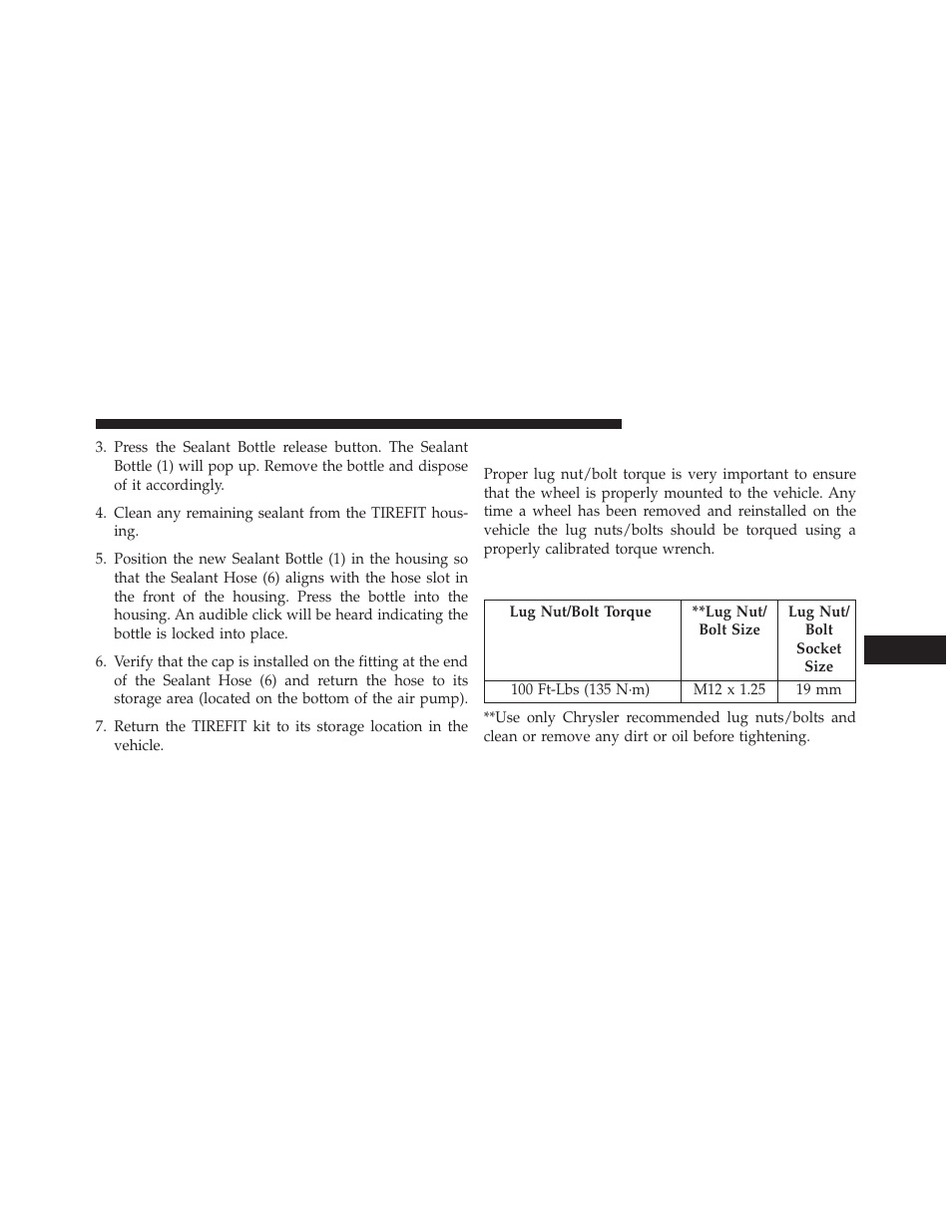 Wheel and tire torque specifications, Torque specifications, Wheel and tire torque | Specifications | Dodge 2014 Grand_Caravan - Owner Manual User Manual | Page 573 / 698