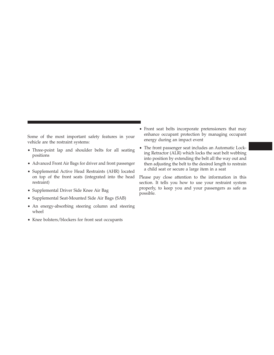 Occupant restraints | Dodge 2014 Grand_Caravan - Owner Manual User Manual | Page 59 / 698