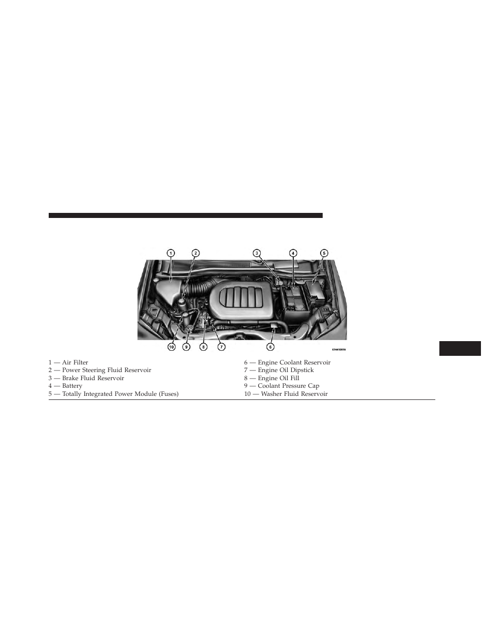 Engine compartment — 3.6l | Dodge 2014 Grand_Caravan - Owner Manual User Manual | Page 607 / 698