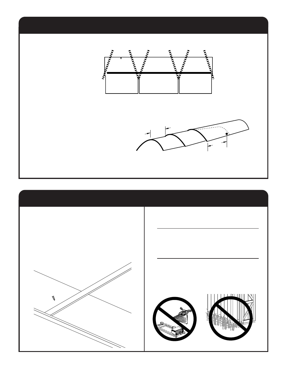 Shingles, Tejas, Bardeaux | Nail inspection, Inspección de clavos, Inspection des clous | Backyard Storage Solutions 16702 User Manual | Page 35 / 40