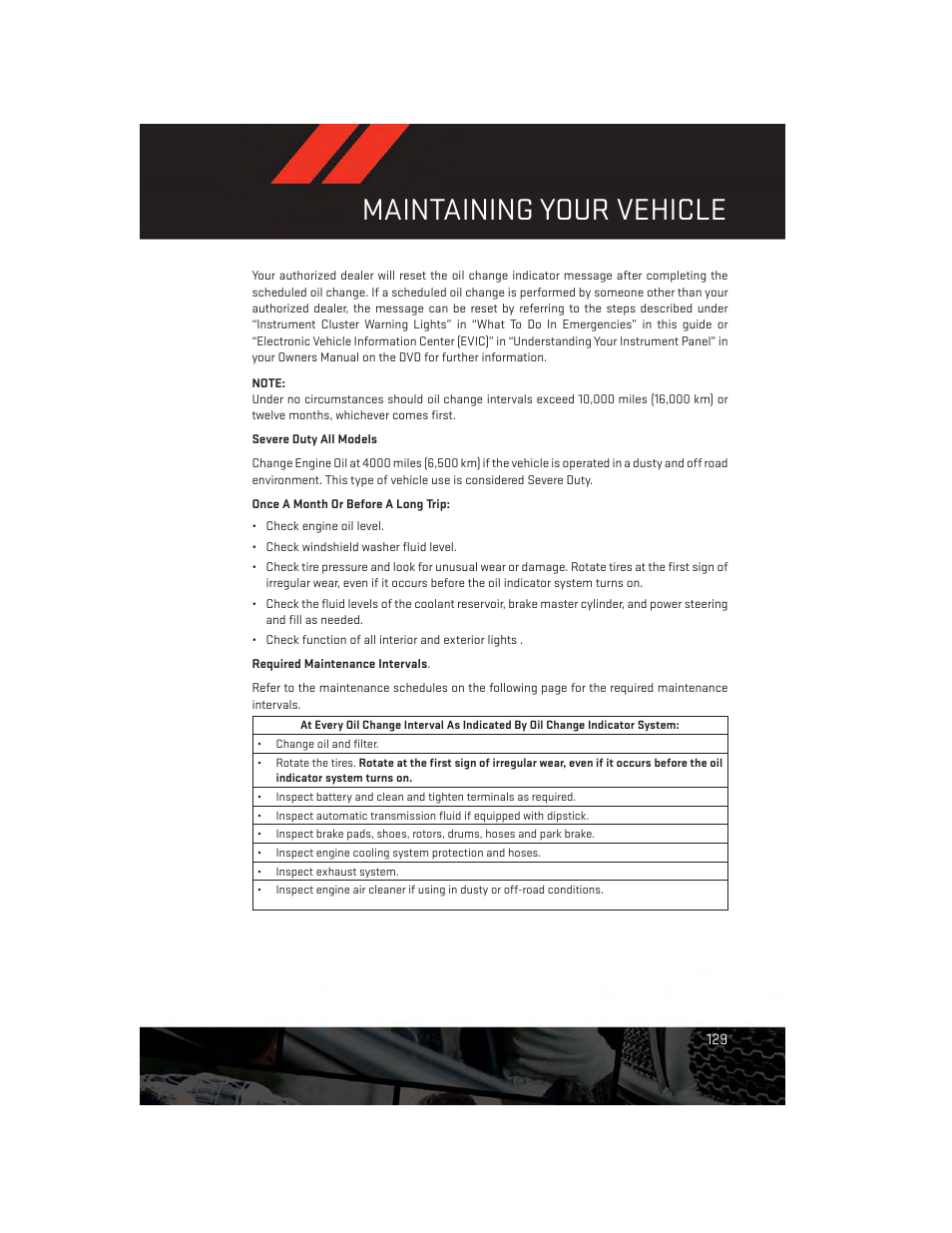 Maintaining your vehicle | Dodge 2014 Grand_Caravan - User Guide User Manual | Page 131 / 156