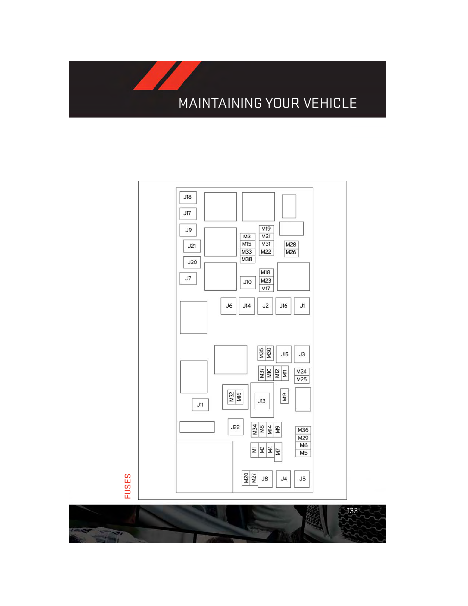 Fuses, Maintaining your vehicle | Dodge 2014 Grand_Caravan - User Guide User Manual | Page 135 / 156