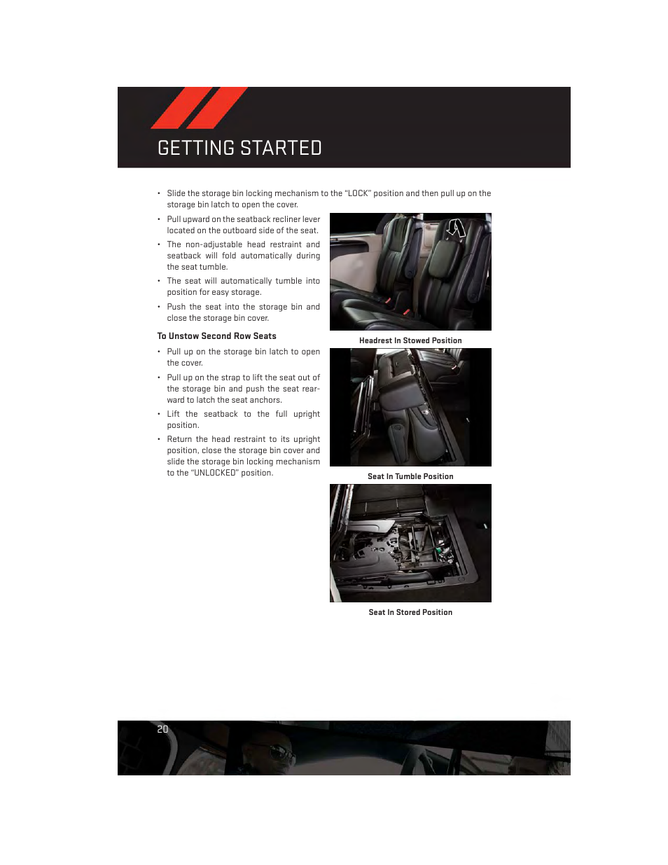 Getting started | Dodge 2014 Grand_Caravan - User Guide User Manual | Page 22 / 156