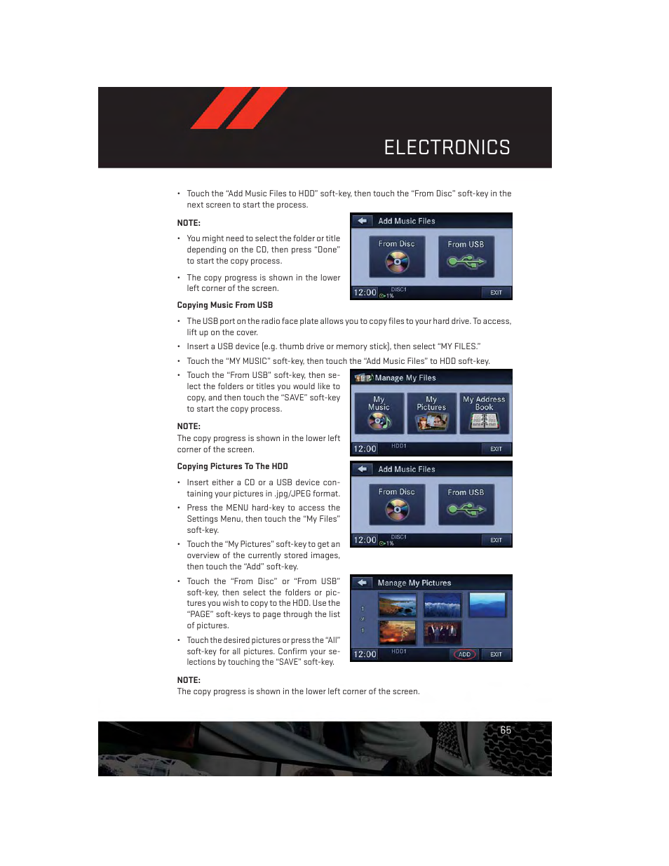 Electronics | Dodge 2014 Grand_Caravan - User Guide User Manual | Page 67 / 156