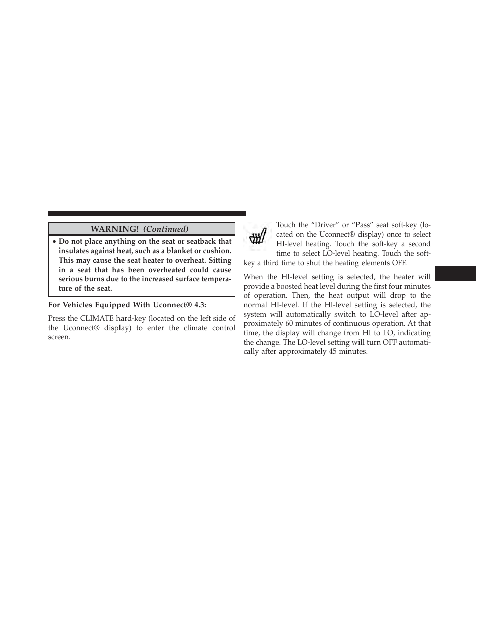 For vehicles equipped with uconnect® 4.3 | Dodge 2014 Journey - Owner Manual User Manual | Page 205 / 651