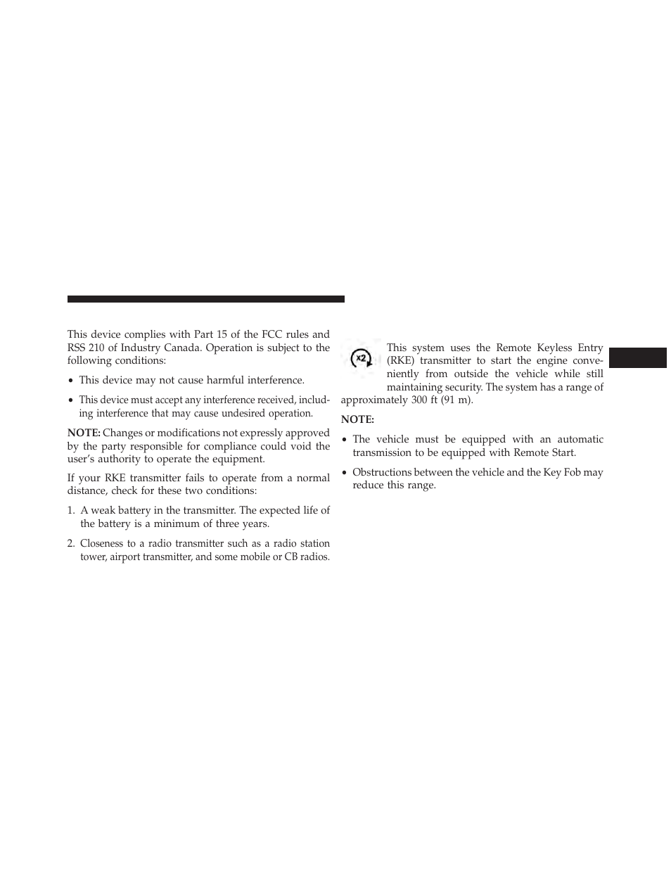 General information, Remote starting system — if equipped, Remote starting system | If equipped | Dodge 2014 Journey - Owner Manual User Manual | Page 29 / 651