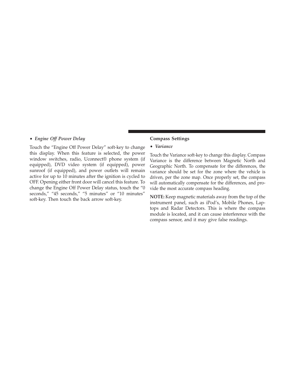 Compass settings | Dodge 2014 Journey - Owner Manual User Manual | Page 336 / 651
