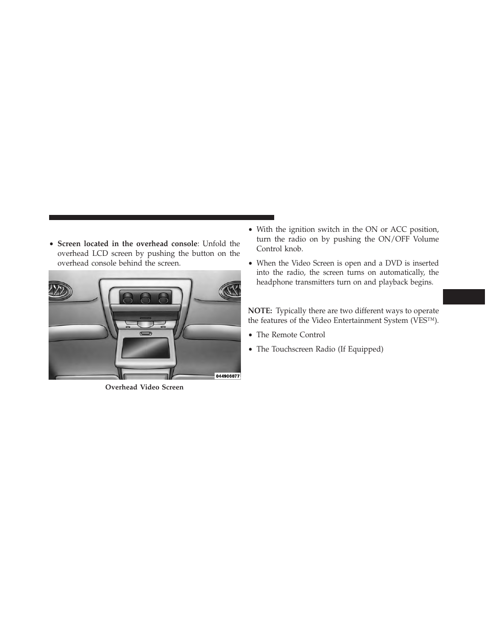 Getting started, Single video screen | Dodge 2014 Journey - Owner Manual User Manual | Page 353 / 651