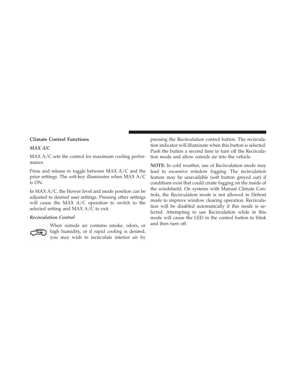 Climate control functions | Dodge 2014 Journey - Owner Manual User Manual | Page 398 / 651