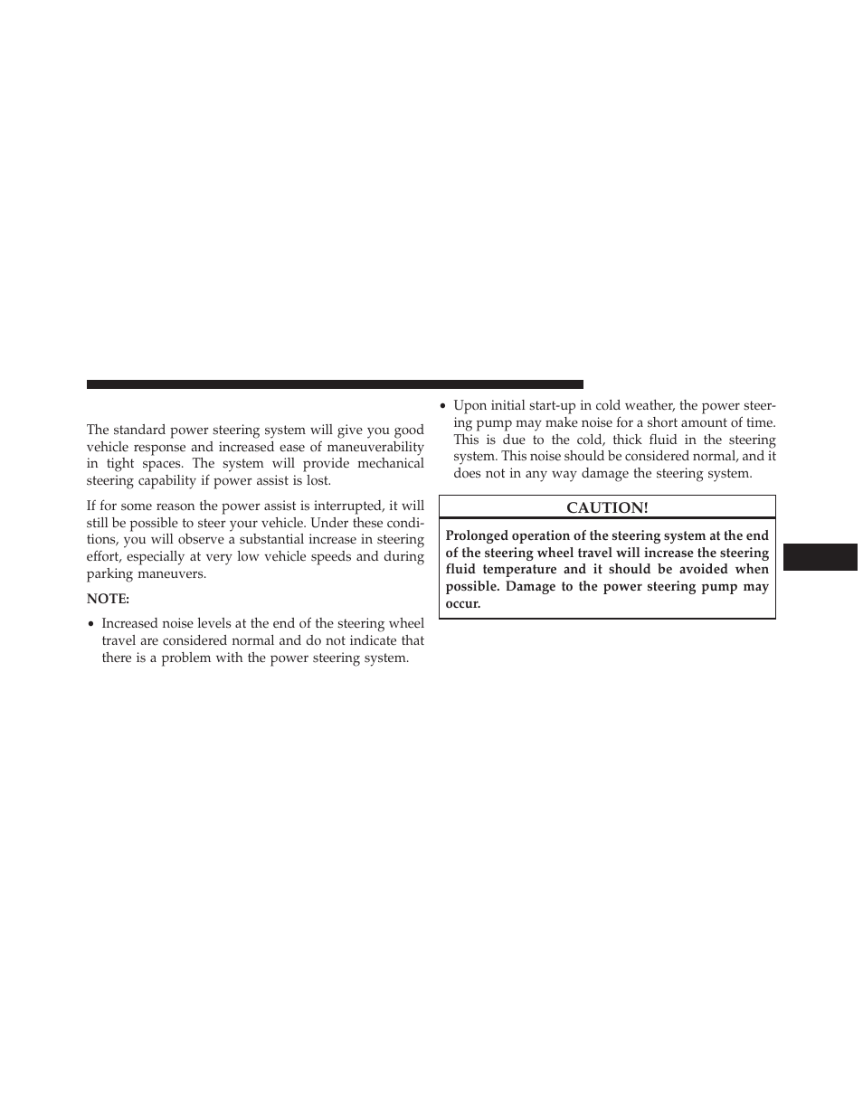 Power steering | Dodge 2014 Journey - Owner Manual User Manual | Page 435 / 651