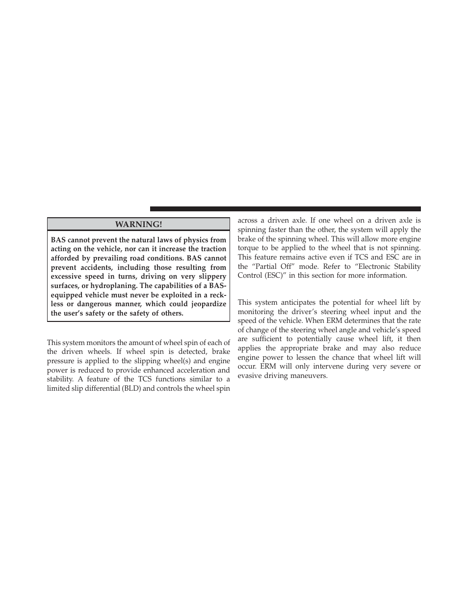 Traction control system (tcs), Electronic roll mitigation (erm) | Dodge 2014 Journey - Owner Manual User Manual | Page 444 / 651