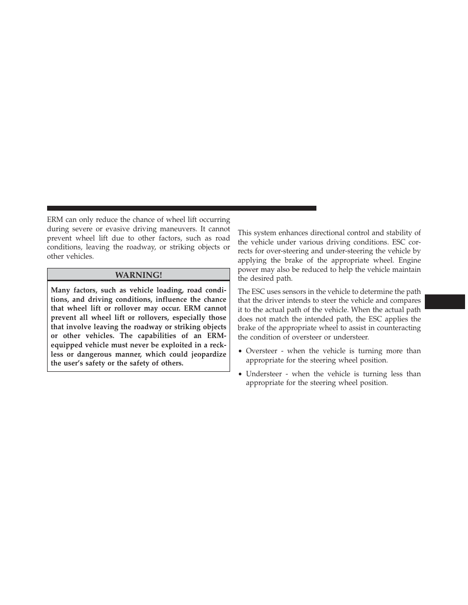 Electronic stability control (esc) | Dodge 2014 Journey - Owner Manual User Manual | Page 445 / 651