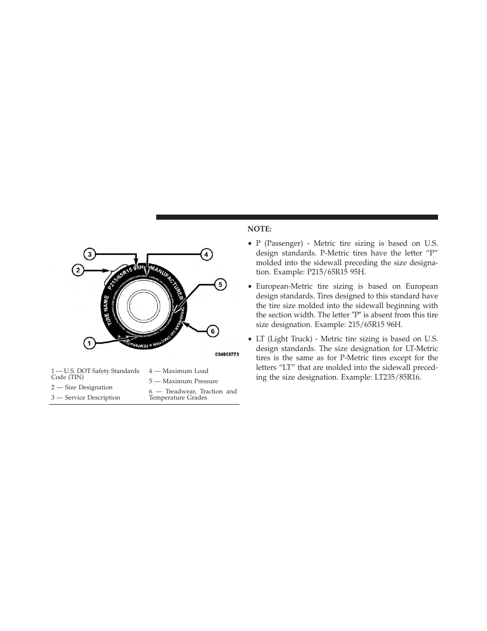Tire safety information, Tire markings | Dodge 2014 Journey - Owner Manual User Manual | Page 452 / 651