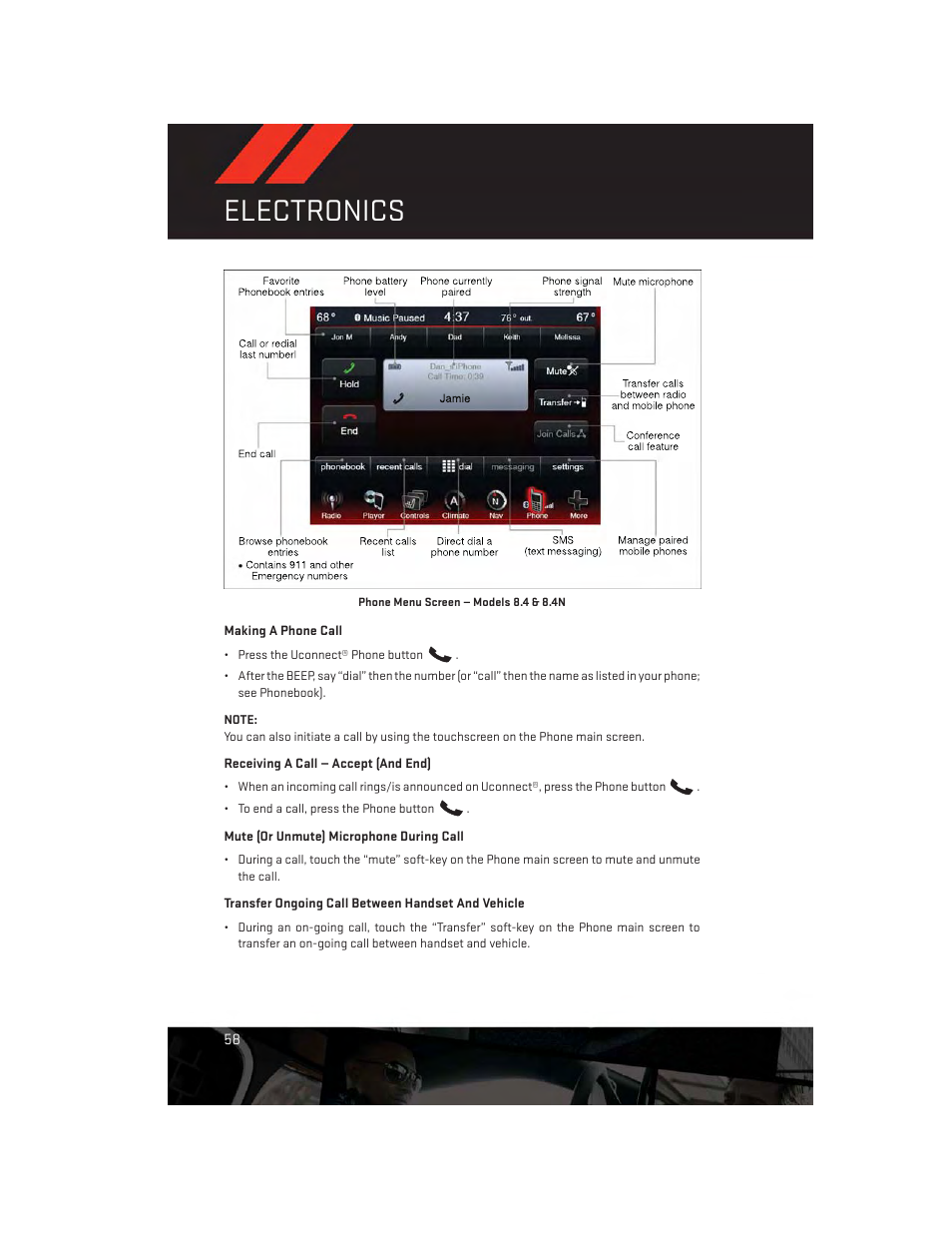 Electronics | Dodge 2014 Journey - User Guide User Manual | Page 60 / 124