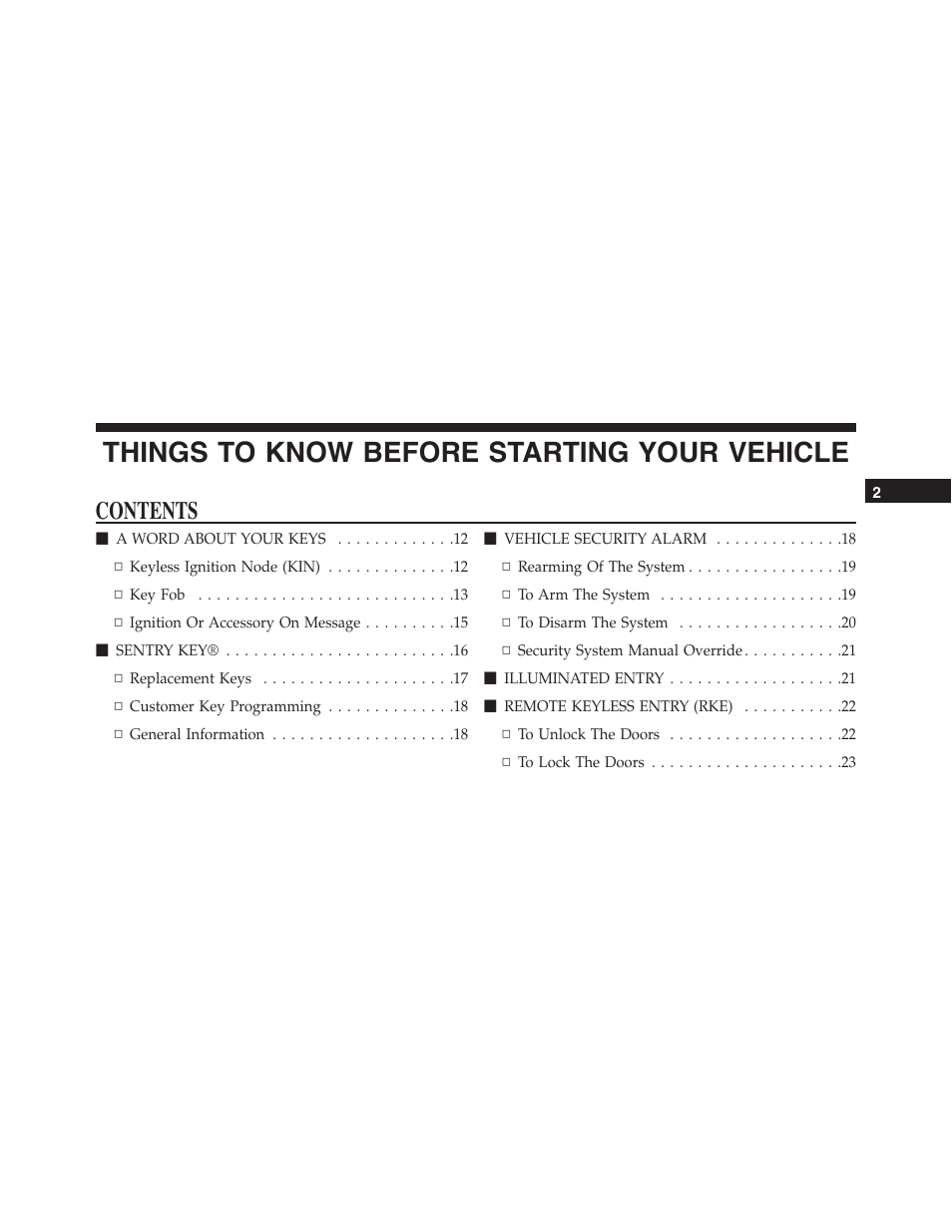 Dodge 2015 Challenger - Owner Manual User Manual | Page 11 / 618