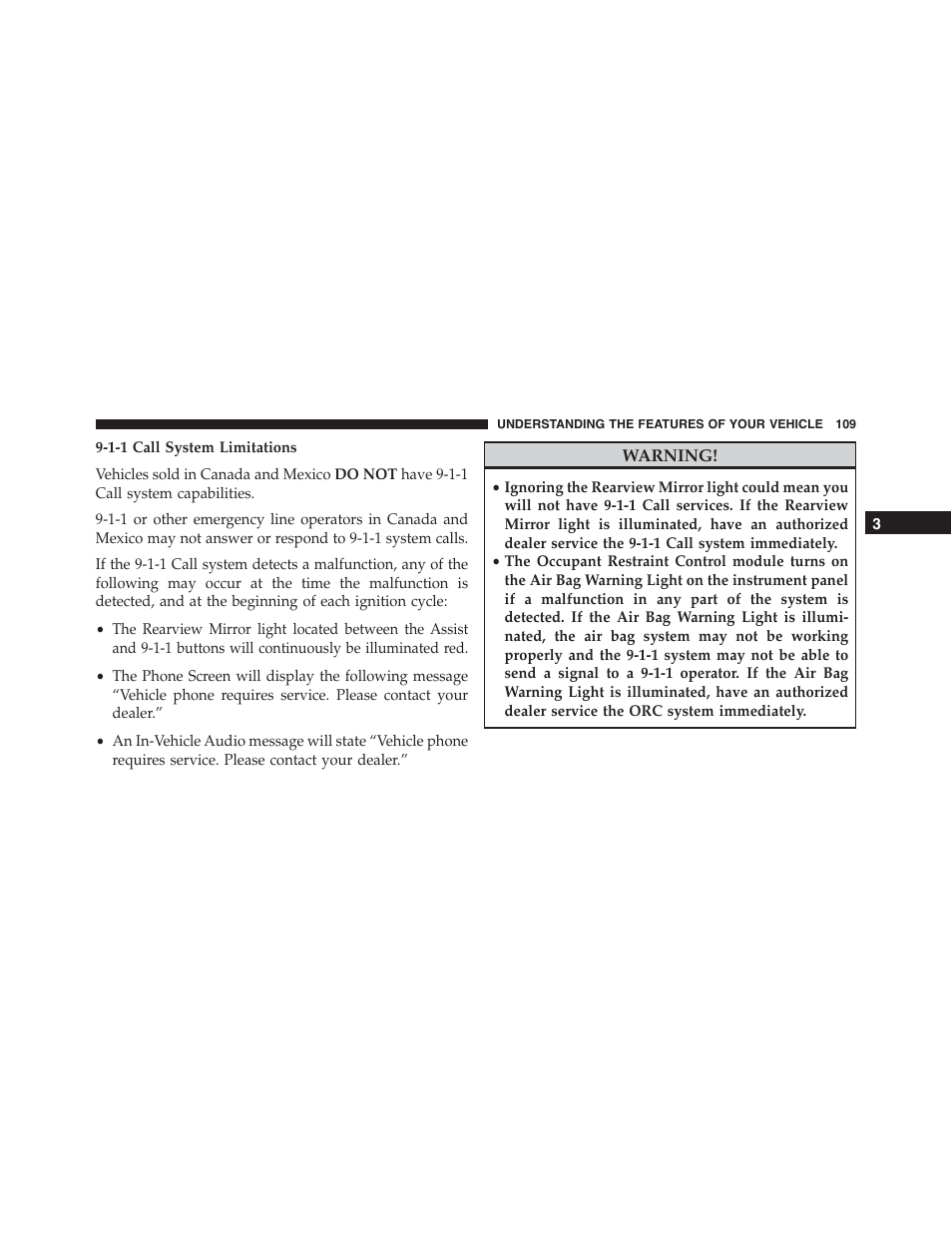 Dodge 2015 Challenger - Owner Manual User Manual | Page 111 / 618
