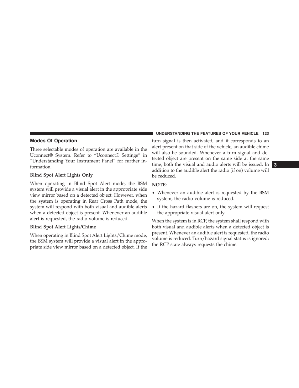Modes of operation | Dodge 2015 Challenger - Owner Manual User Manual | Page 125 / 618