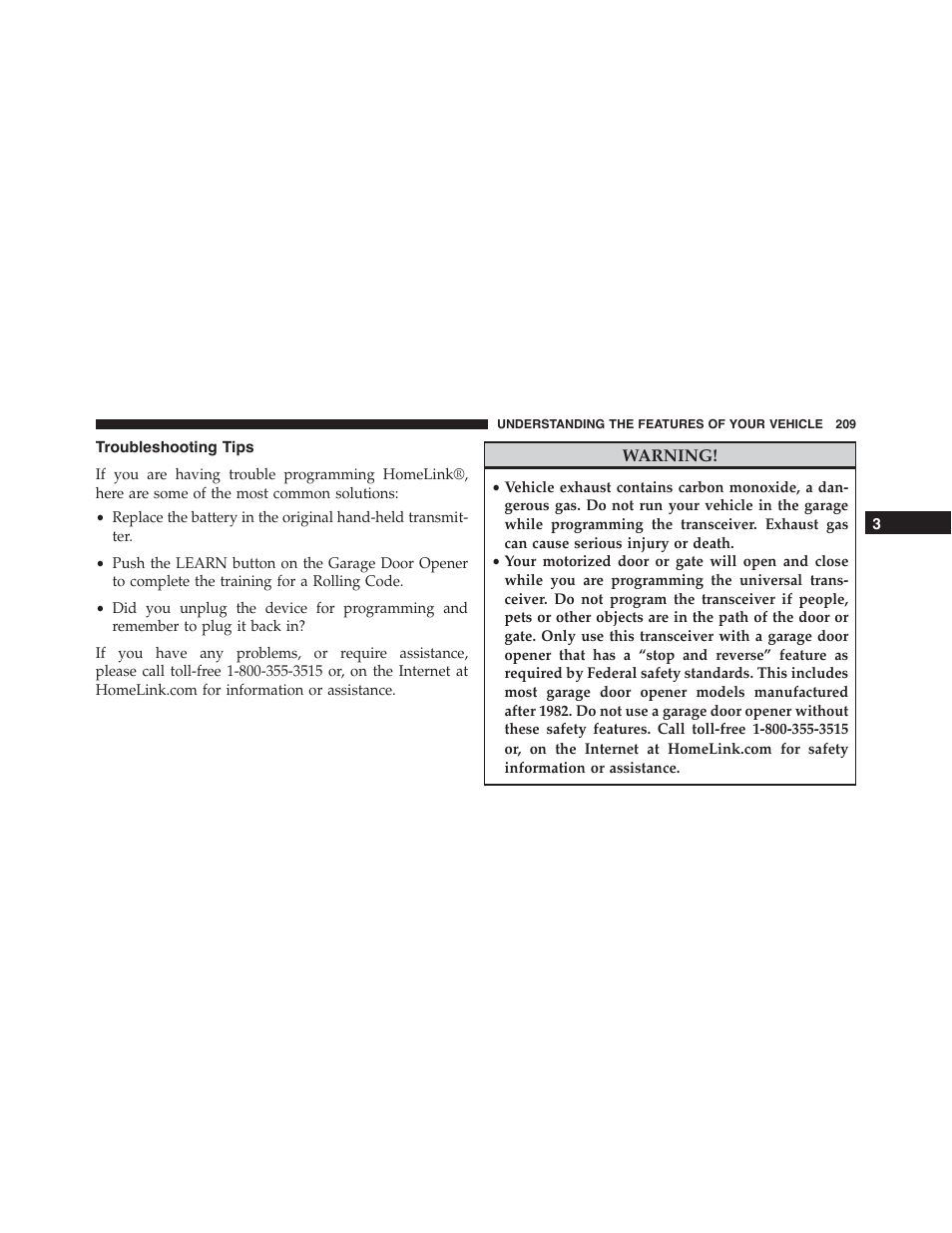 Troubleshooting tips | Dodge 2015 Challenger - Owner Manual User Manual | Page 211 / 618