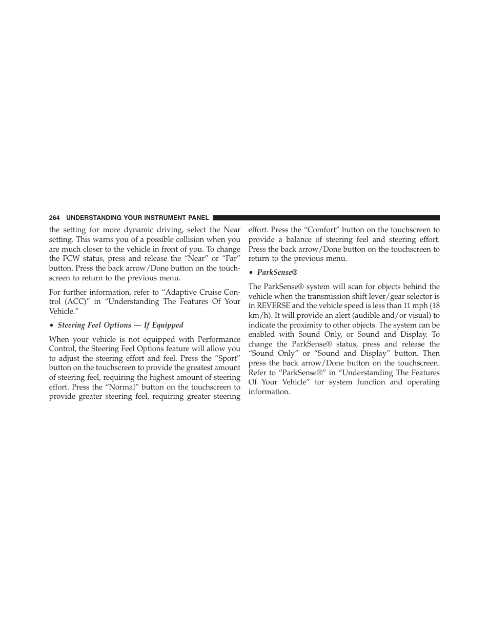 Dodge 2015 Challenger - Owner Manual User Manual | Page 266 / 618
