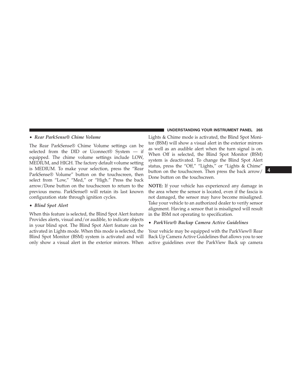 Dodge 2015 Challenger - Owner Manual User Manual | Page 267 / 618