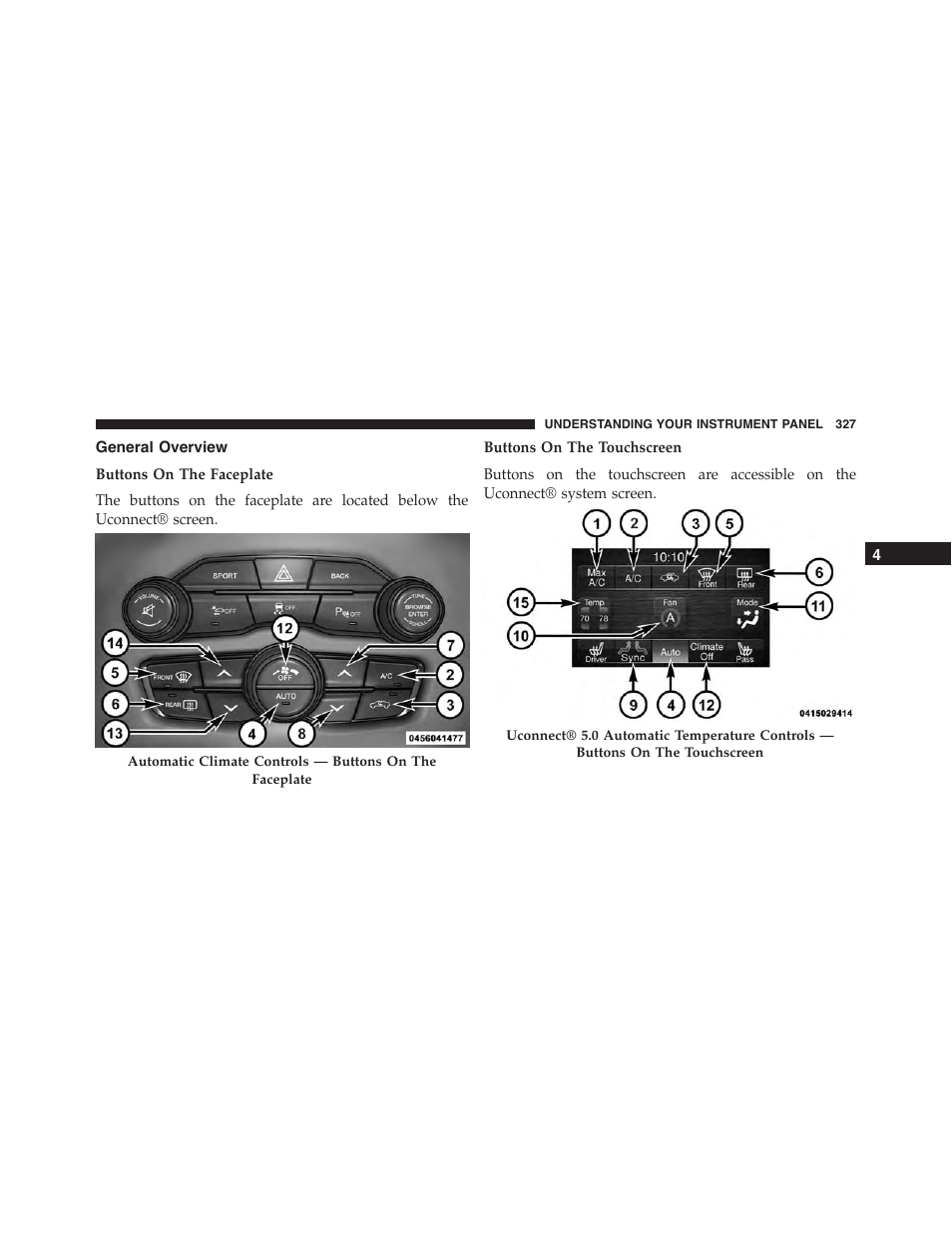 General overview | Dodge 2015 Challenger - Owner Manual User Manual | Page 329 / 618