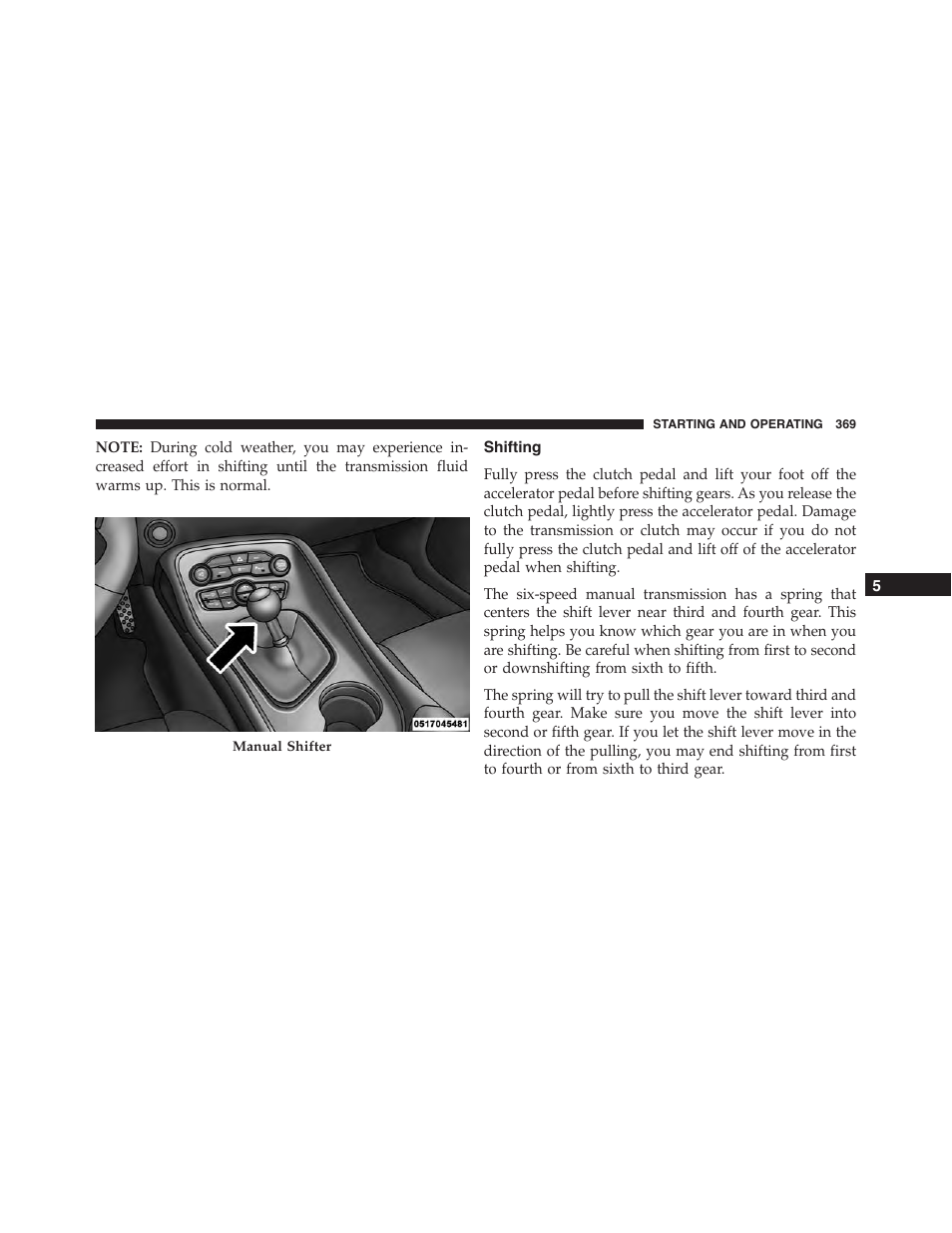 Shifting | Dodge 2015 Challenger - Owner Manual User Manual | Page 371 / 618