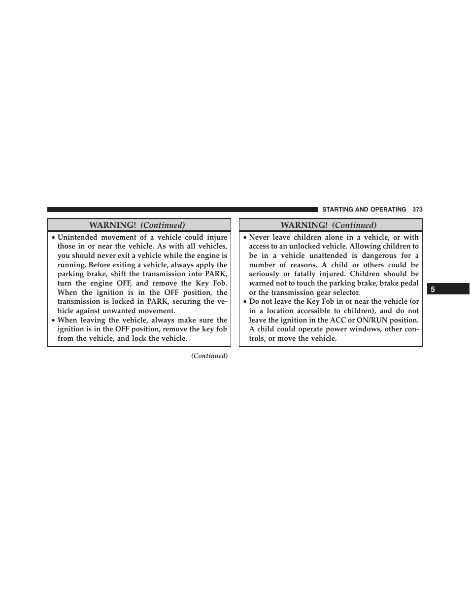 Dodge 2015 Challenger - Owner Manual User Manual | Page 375 / 618