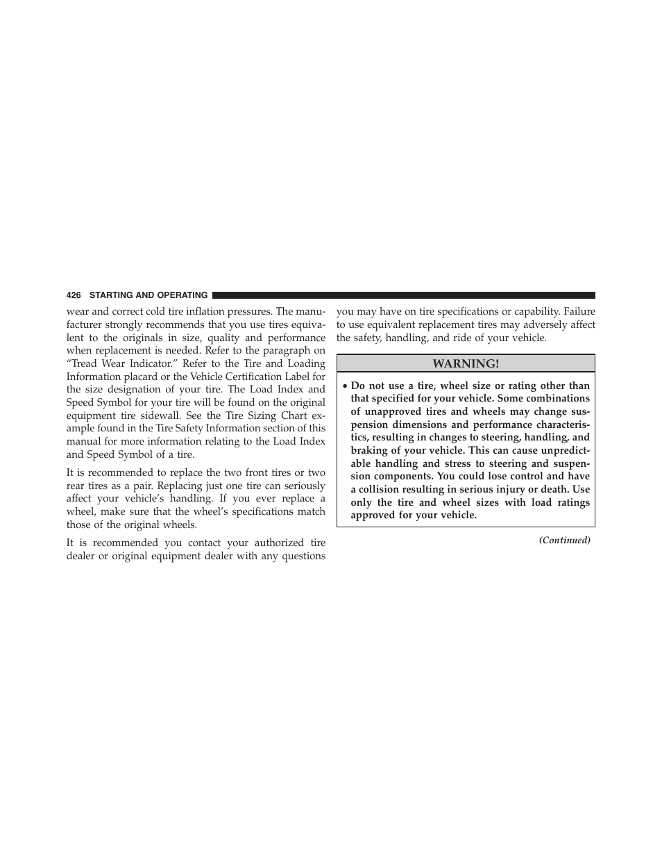 Dodge 2015 Challenger - Owner Manual User Manual | Page 428 / 618