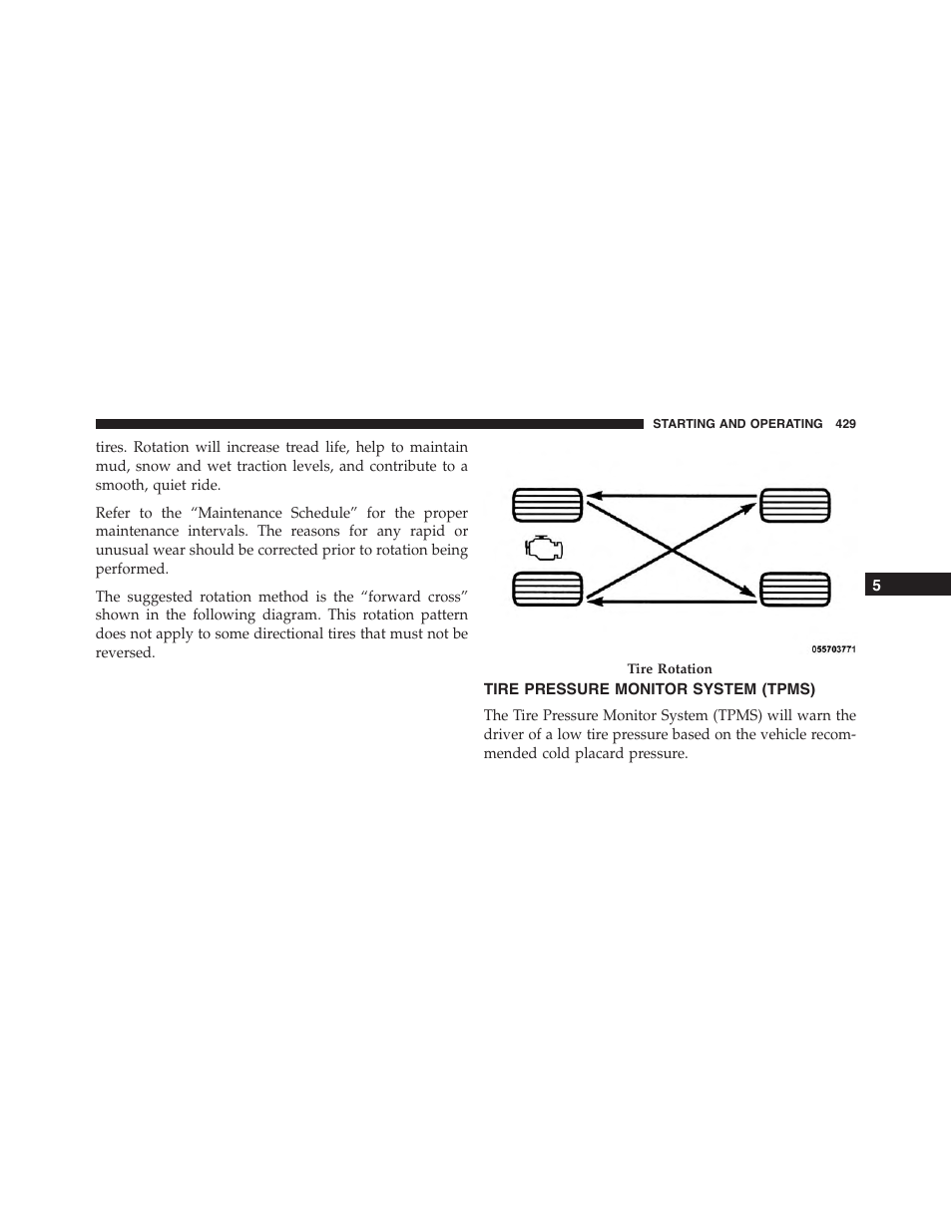 Tire pressure monitor system (tpms) | Dodge 2015 Challenger - Owner Manual User Manual | Page 431 / 618