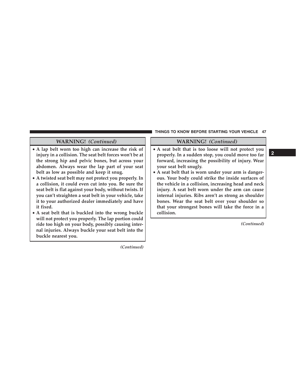 Dodge 2015 Challenger - Owner Manual User Manual | Page 49 / 618