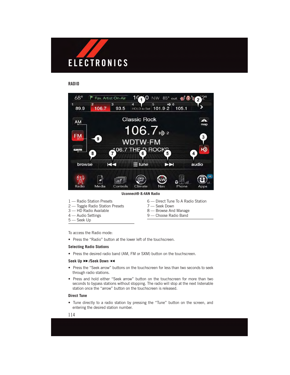 Radio | Dodge 2015 Challenger - User Guide User Manual | Page 116 / 236