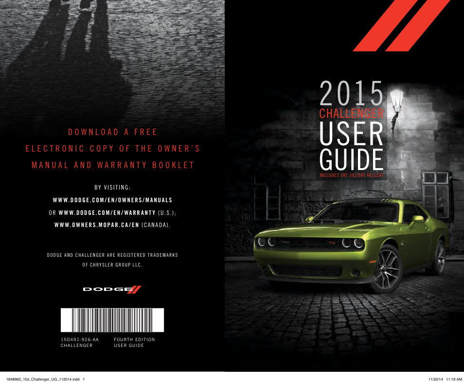 User, Guide | Dodge 2015 Challenger - User Guide User Manual | Page 236 / 236