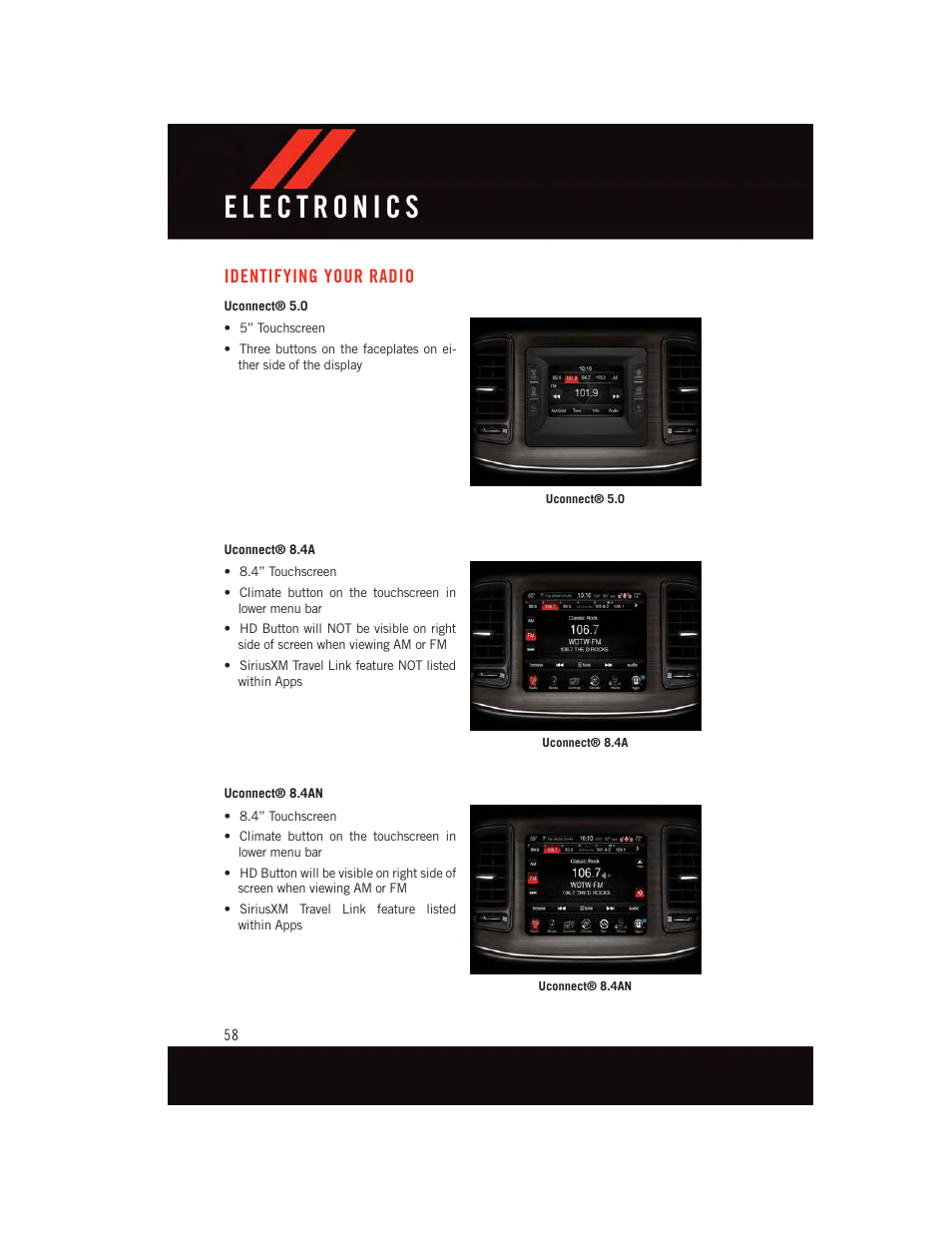 Identifying your radio | Dodge 2015 Challenger - User Guide User Manual | Page 60 / 236