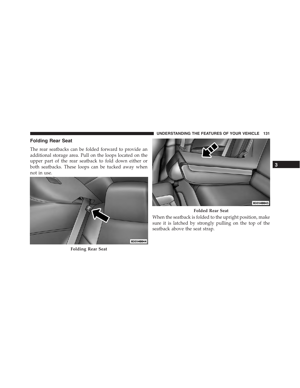 Folding rear seat | Dodge 2015 Challenger-SRT - Owner Manual User Manual | Page 133 / 579