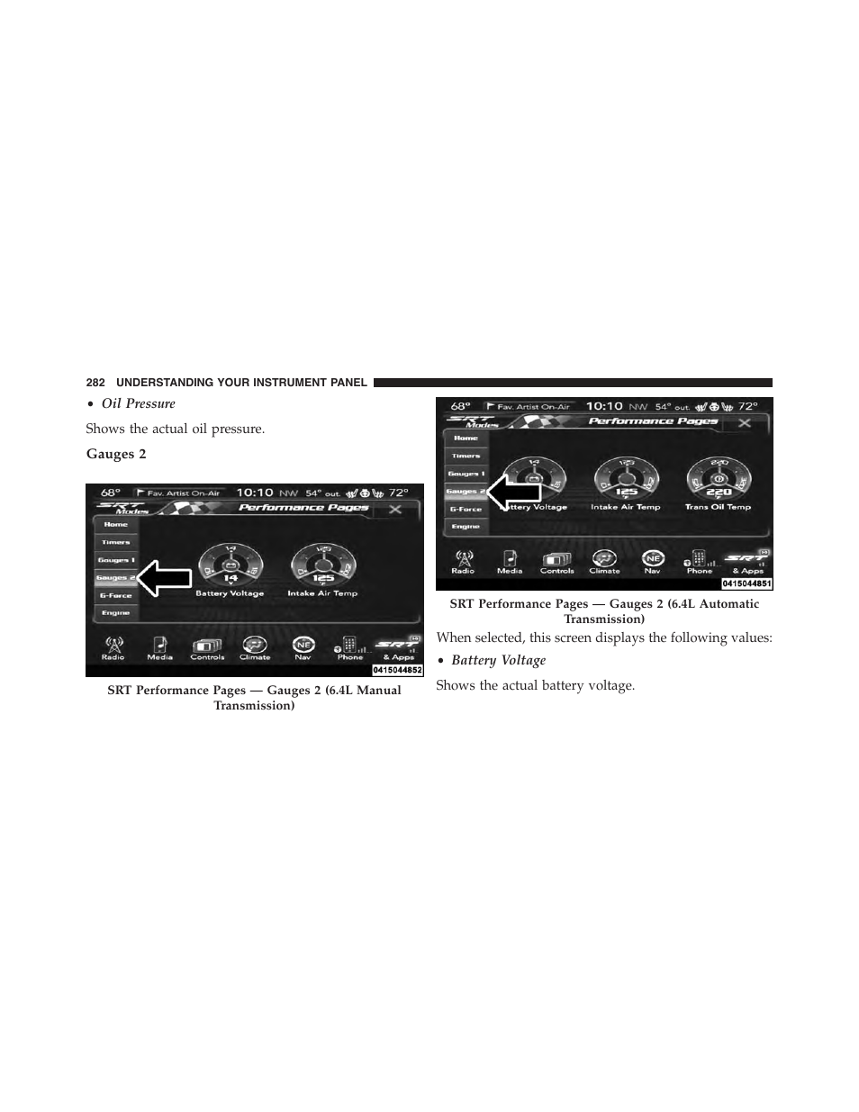 Gauges 2 | Dodge 2015 Challenger-SRT - Owner Manual User Manual | Page 284 / 579