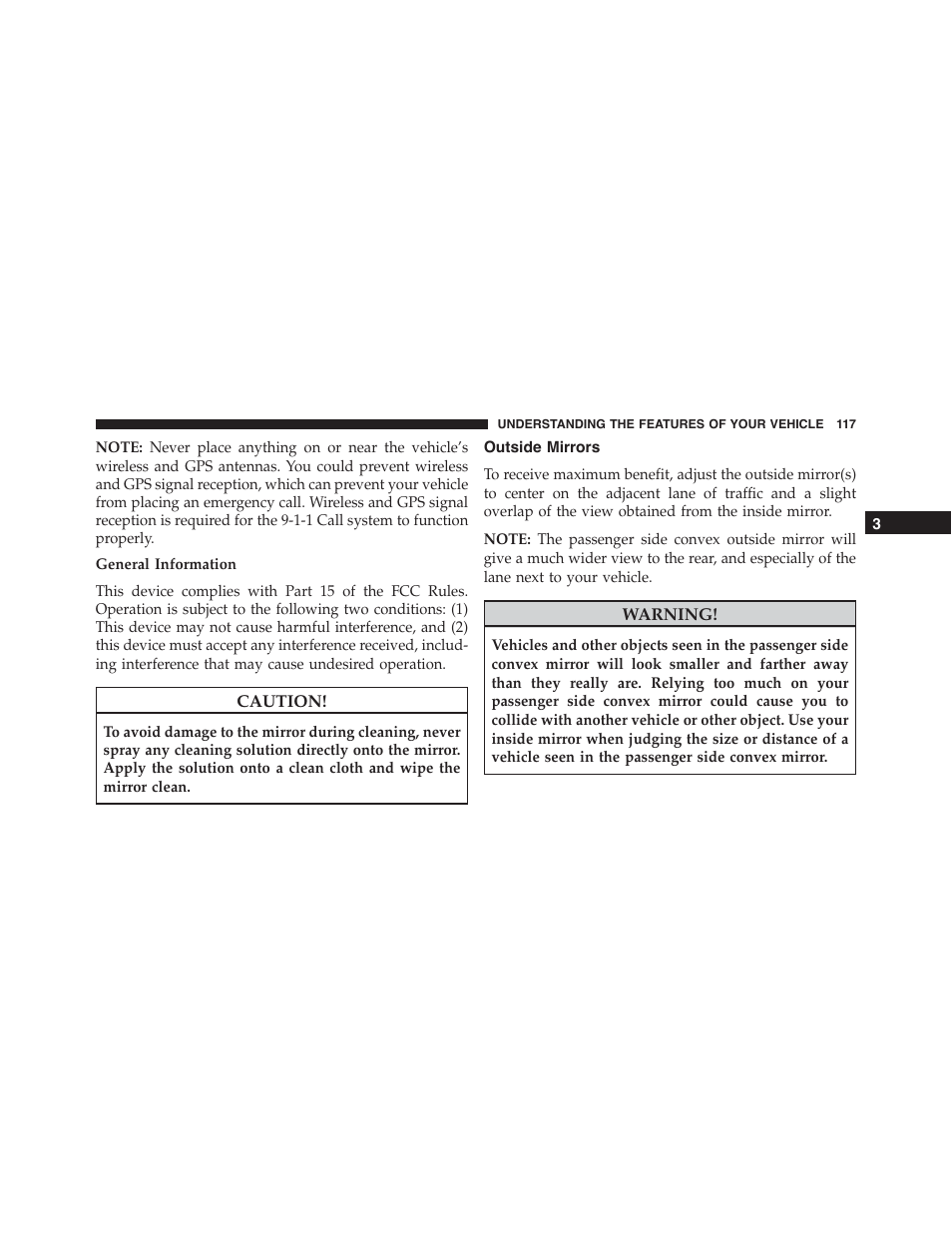 Outside mirrors | Dodge 2015 Charger - Owner Manual User Manual | Page 119 / 638