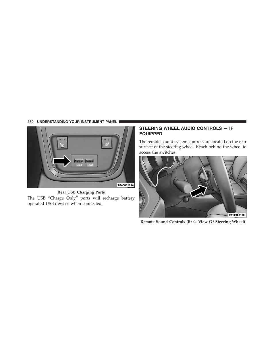 Steering wheel audio controls — if equipped, Steering wheel audio controls, If equipped | Dodge 2015 Charger - Owner Manual User Manual | Page 352 / 638