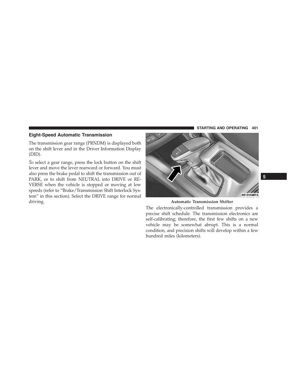 Eight-speed automatic transmission | Dodge 2015 Charger - Owner Manual User Manual | Page 403 / 638