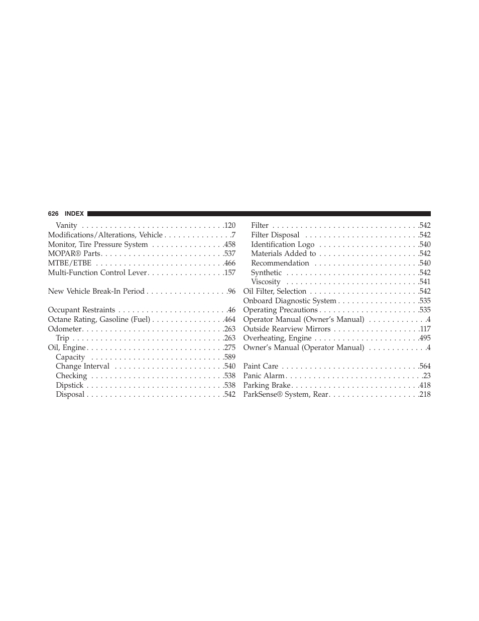 Dodge 2015 Charger - Owner Manual User Manual | Page 628 / 638