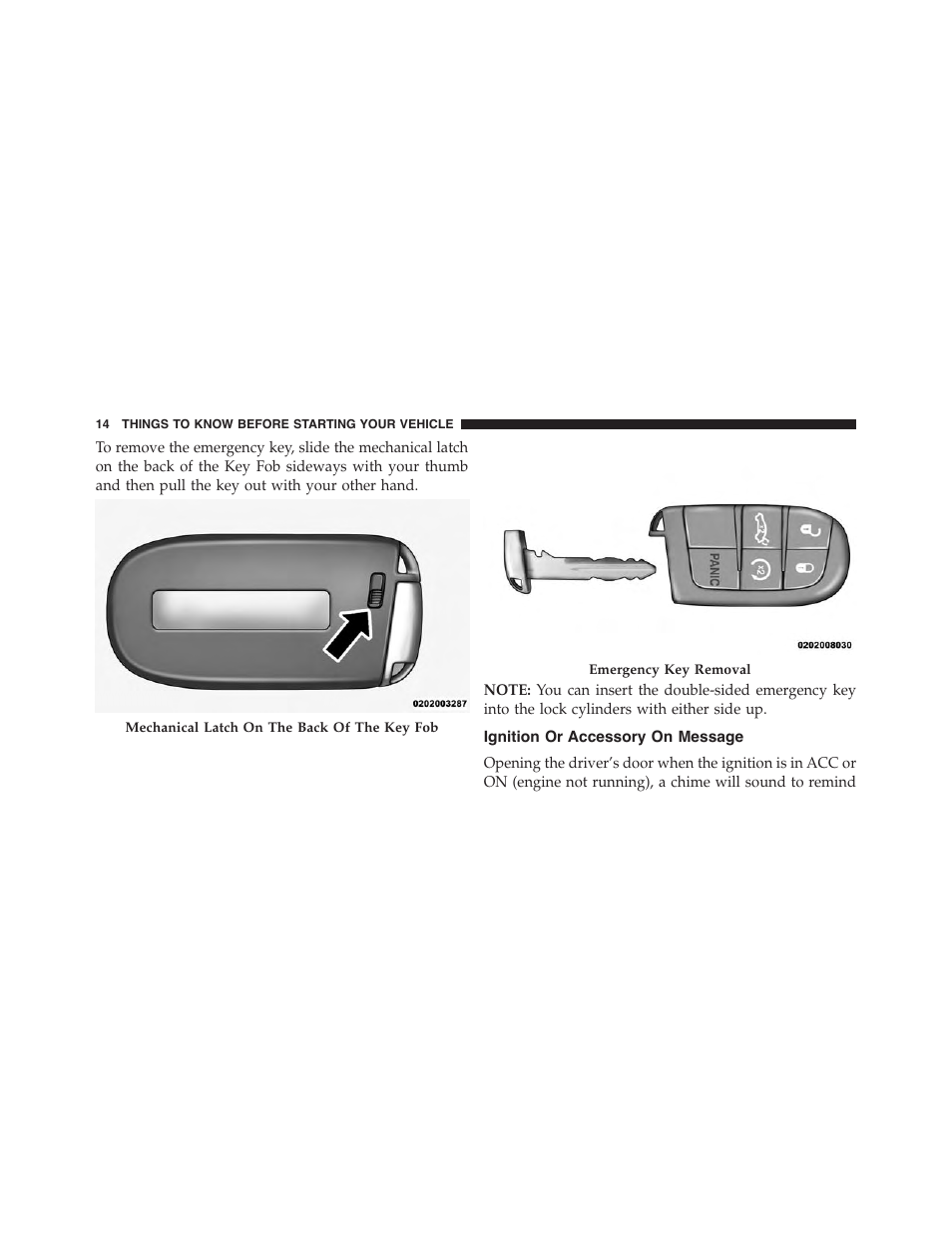 Ignition or accessory on message | Dodge 2015 Charger-SRT - Owner Manual User Manual | Page 16 / 595